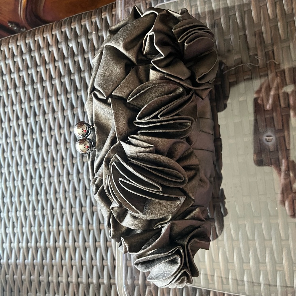 Miztique Black Sculptural Clutch